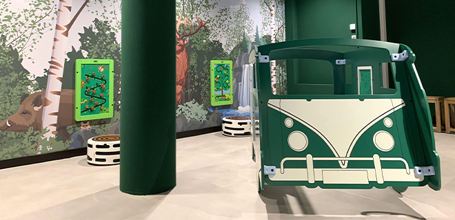 Kinderhoek als onderdeel van het winkelinterieur Kinderhoek als onderdeel van het winkelinterieur
