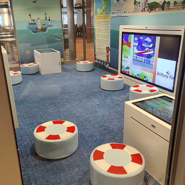 Kinderhoek op cruiseschip van Brittany Ferries Kinderhoek op cruiseschip van Brittany Ferries