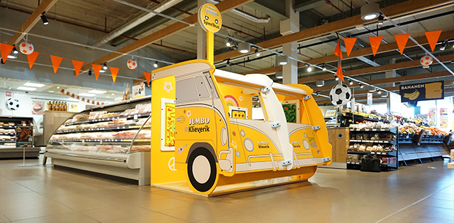 Jumbo supermarkt speelbus voor kinderen